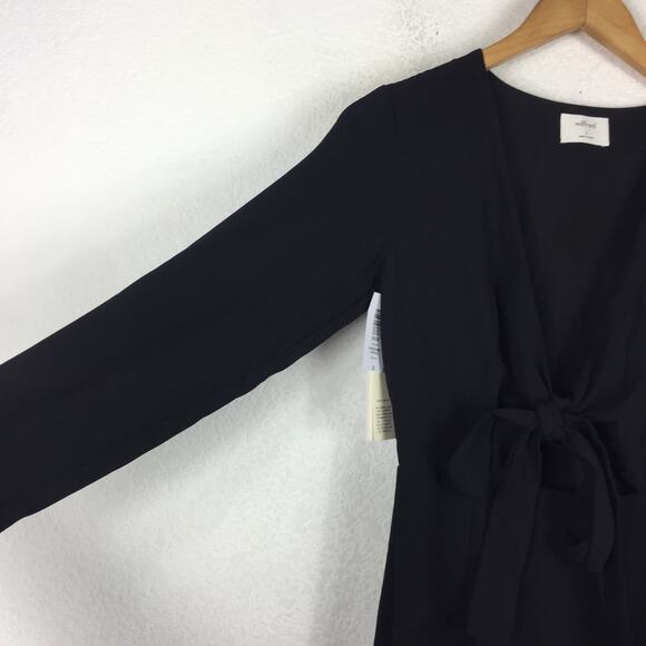 NWT Aritzia Wilfred Aubagne Black Midi Dress - Picture 9 of 14